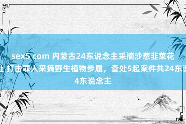 sex5 com 内蒙古24东说念主采摘沙葱韭菜花被查处 打击罪人采摘野生植物步履，查处5起案件共24东说念主